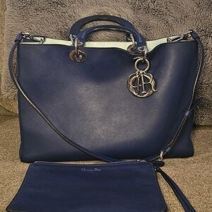 Dior Diorsissimo Blue/Lt. Blue Calf Skin With Original Strap And Pouch